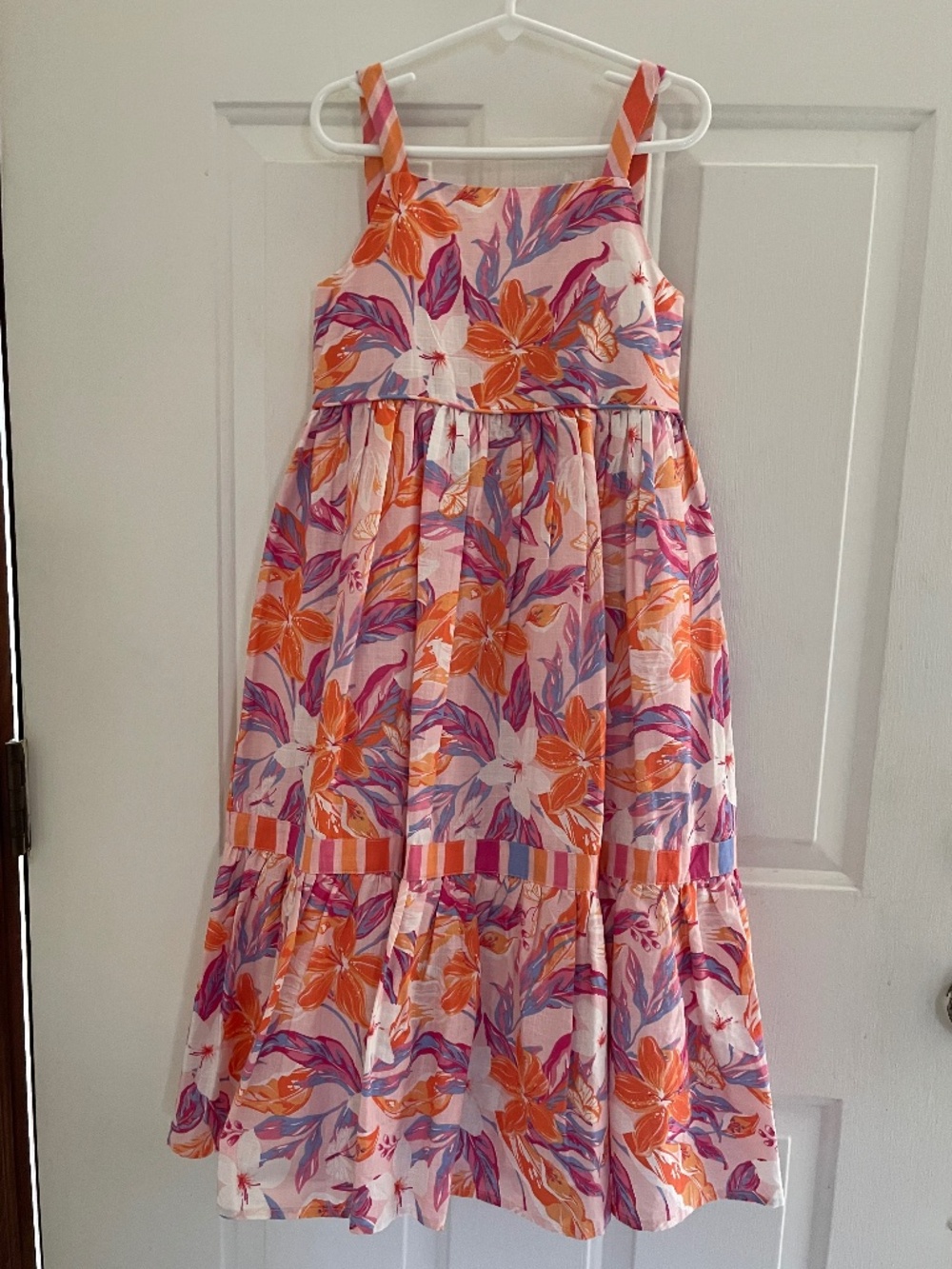 Rachael Zoe Summer Dress Lined Tropical Floral ~ Girls Size 6 ~ Excellent